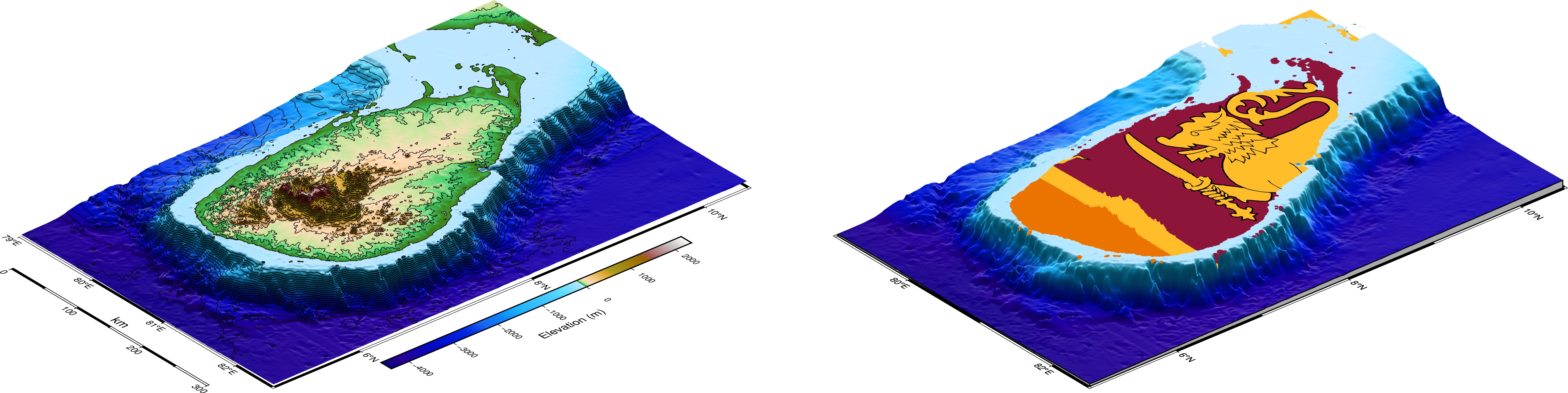 Map visualization for The Fountains of Paradise (1979)